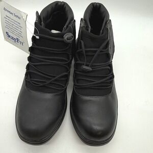 Geneva SureFit work boot 8.5 W Adventure Series Black Leather lightweight wide